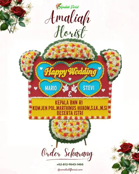 Papan Bunga Pernikahan Cirawamekar